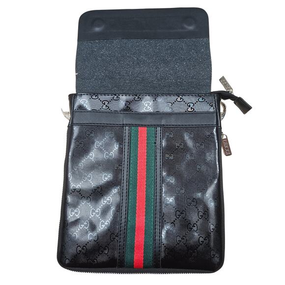 Gucci Bag Black GreenRed Trim Zipper extension rear zipper pouch front pouchREAD - Picture 1 of 9